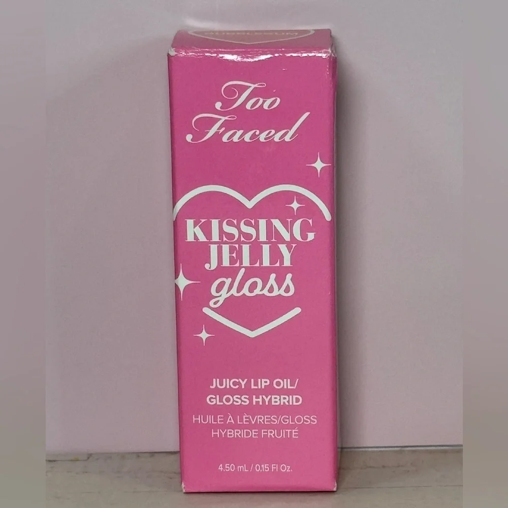 Too Faced Kissing Jelly Gloss Juicy Lip Oil (Bubblegum) NIB 4.50 ml / 0.15 fl oz - Picture 4 of 5